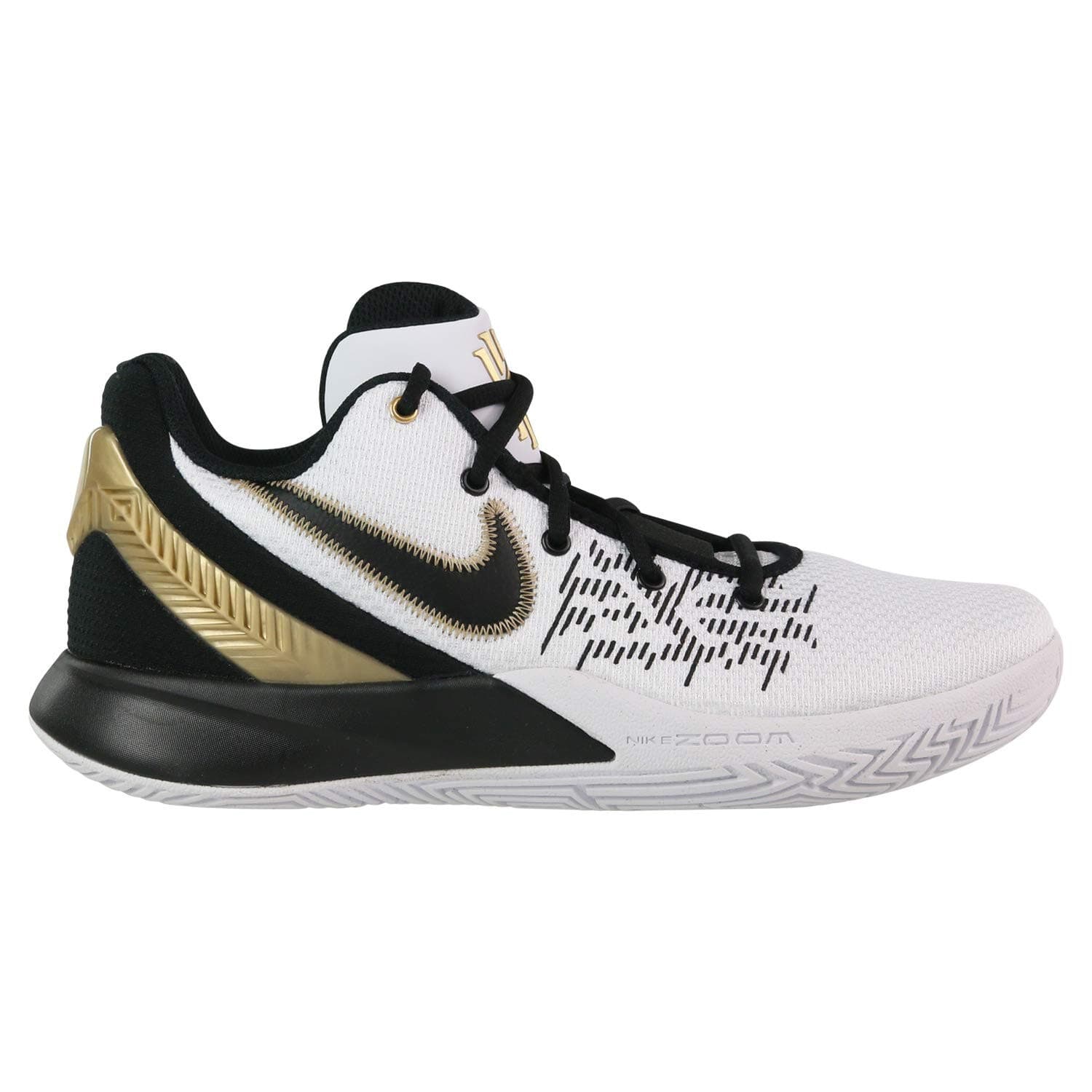 NIKE Men's Kyrie Flytrap 2 Basketball Shoes, White Gold Black Size 11.5 US - Thumbnail 3