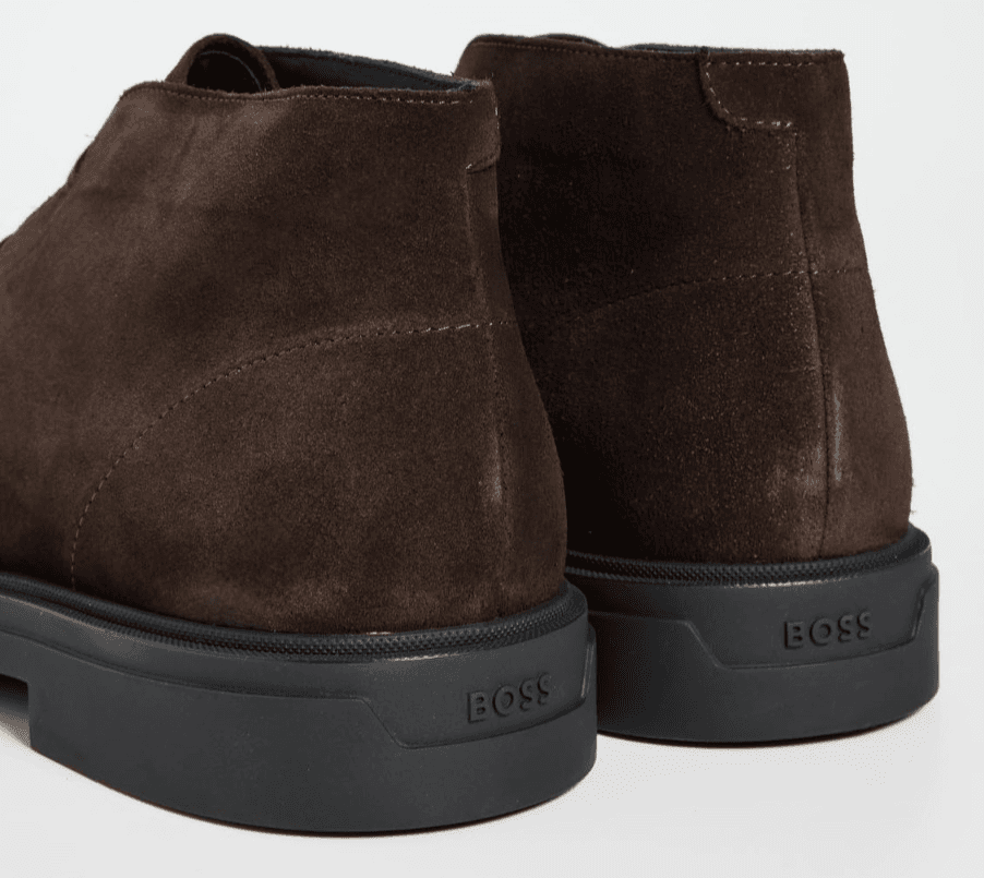 Hugo Boss Men's Calev Chukka Boots Seude Brown EU 44 / USA 11 - Thumbnail 4