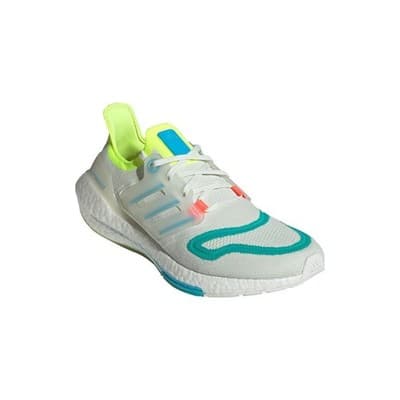 adidas Ultraboost 22 Men Running Shoes White Tint/Sky Rush/Mint Rush 15 D M - Thumbnail 3