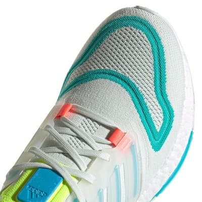 adidas Ultraboost 22 Men Running Shoes White Tint/Sky Rush/Mint Rush 15 D M - Thumbnail 5