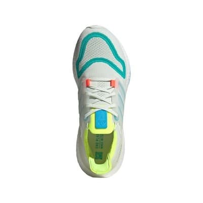 adidas Ultraboost 22 Men Running Shoes White Tint/Sky Rush/Mint Rush 15 D M - Thumbnail 7