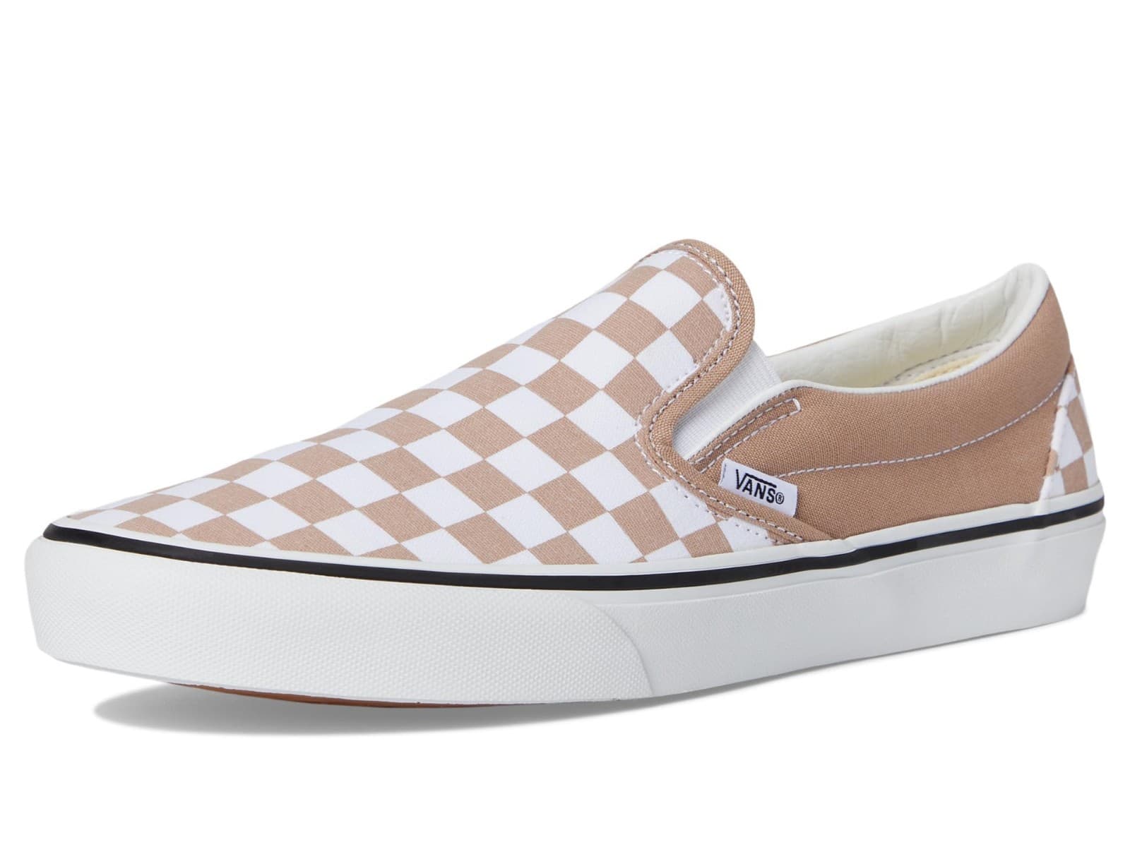 Vans Unisex Classic Slip-On Checkerboard Color Warm Taupe Men's 7, Women's 8.5 - Thumbnail 3