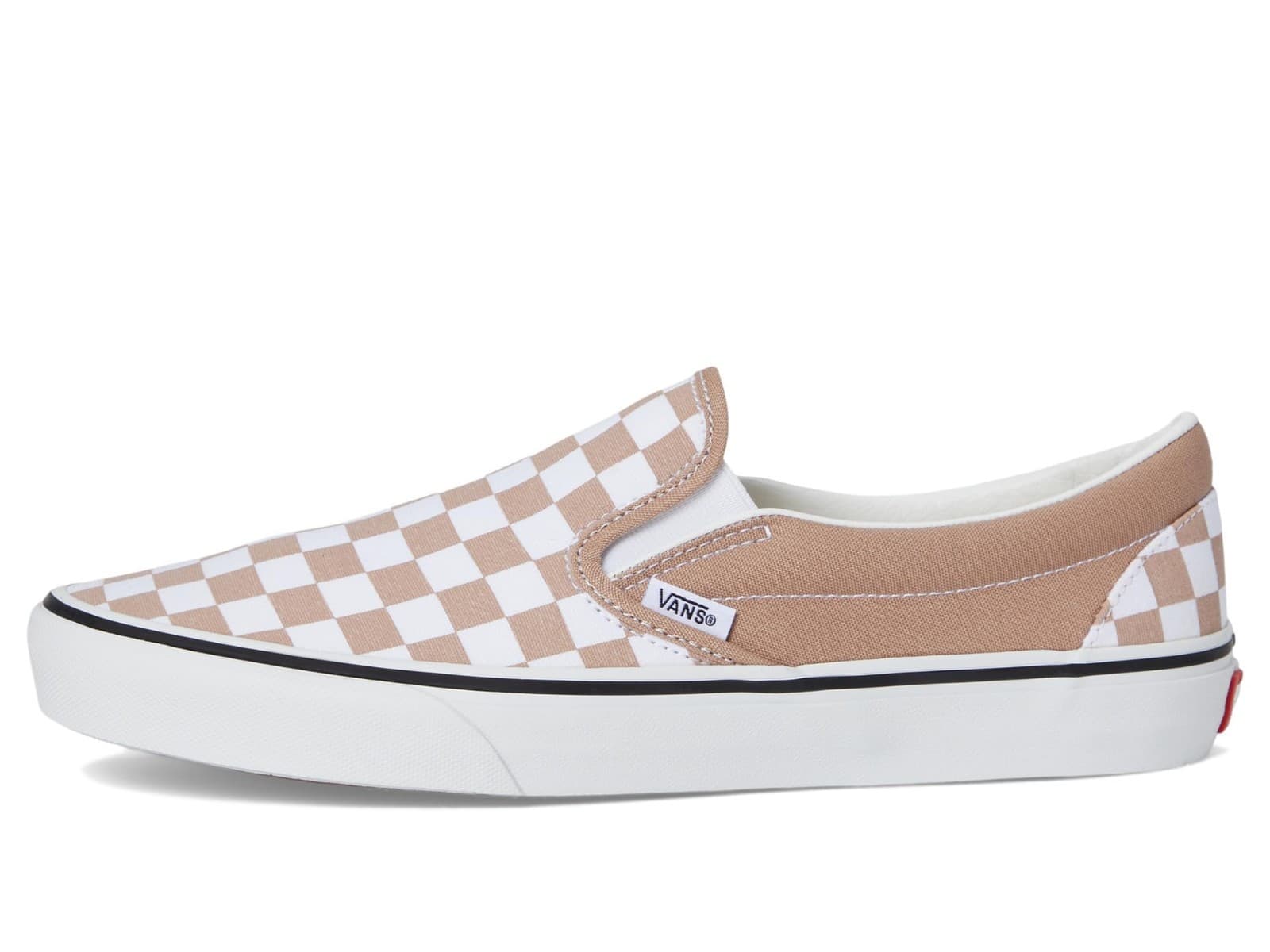 Vans Unisex Classic Slip-On Checkerboard Color Warm Taupe Men's 7, Women's 8.5 - Thumbnail 4