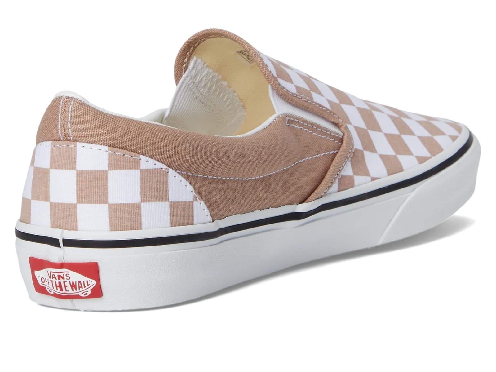Vans Unisex Classic Slip-On Checkerboard Color Warm Taupe Men's 7, Women's 8.5 - Thumbnail 2
