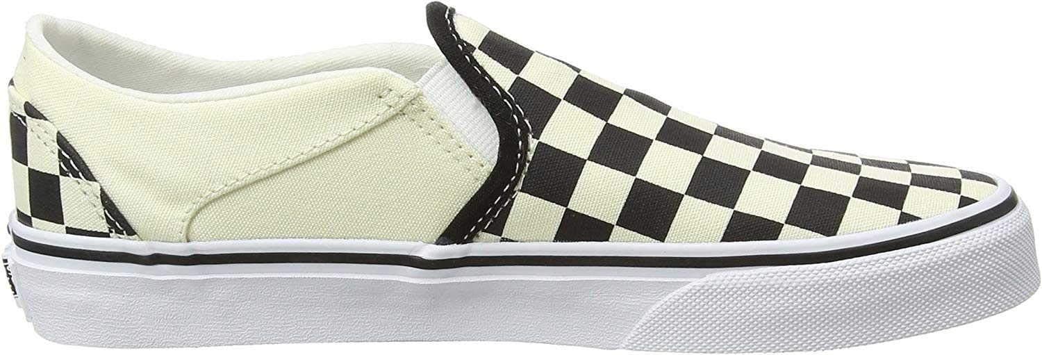 VANS CLASSIC SLIP ON CHECKERBOARD Shoes Sneaker BLACK/ WHITE Men 6 Women 7.5 - Thumbnail 2