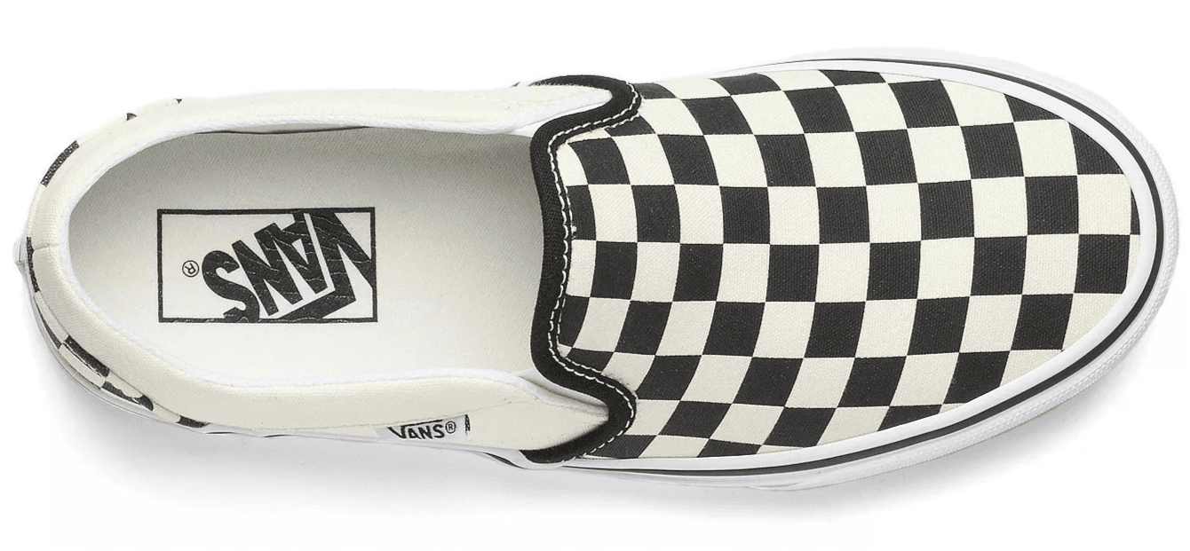VANS CLASSIC SLIP ON CHECKERBOARD Shoes Sneaker BLACK/ WHITE Men 6 Women 7.5 - Thumbnail 6