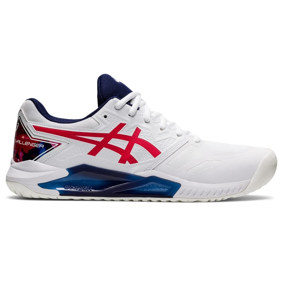Asics GEL-CHALLENGER 13 L.E Mens Tennis Shoes White/Classic Red Size US 11.5 M - Thumbnail 2