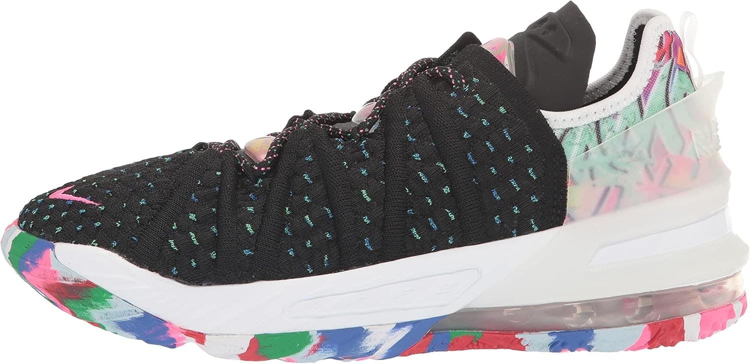 Nike Kids LeBron 18 Low James Gang Multicolor Basketball Shoe CW2760 002 size 7Y - Thumbnail 3