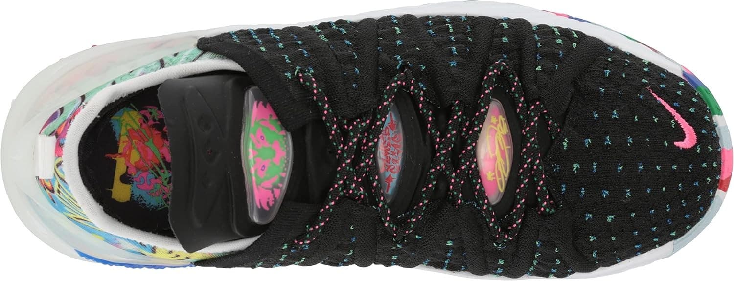 Nike Kids LeBron 18 Low James Gang Multicolor Basketball Shoe CW2760 002 size 7Y - Thumbnail 6
