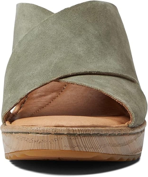 Born Women’s Nora Comfort Crisscross Green Suede Sandals Size 8 M - Thumbnail 4