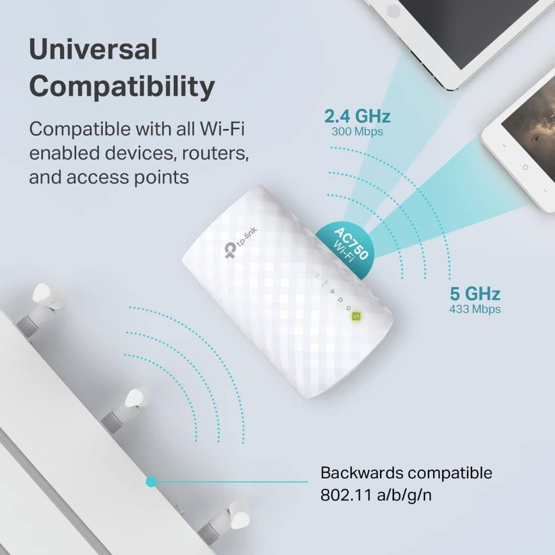 2 Pack New TP-LINK AC750 750Mbps Dual Band WiFi Range Extender/ RE220 - Thumbnail 7