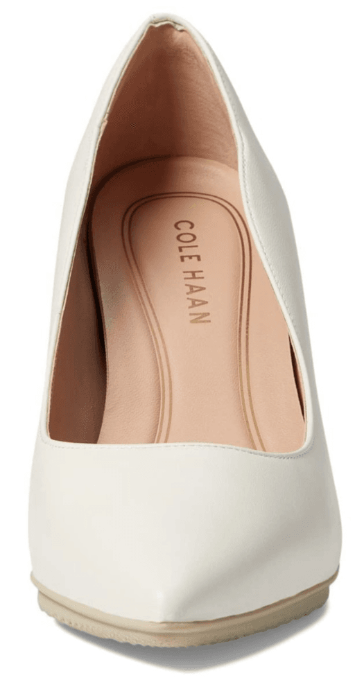 Cole Haan Grand Ambition York Pump 85 mm Ivory Leather Size 9 B - Thumbnail 3