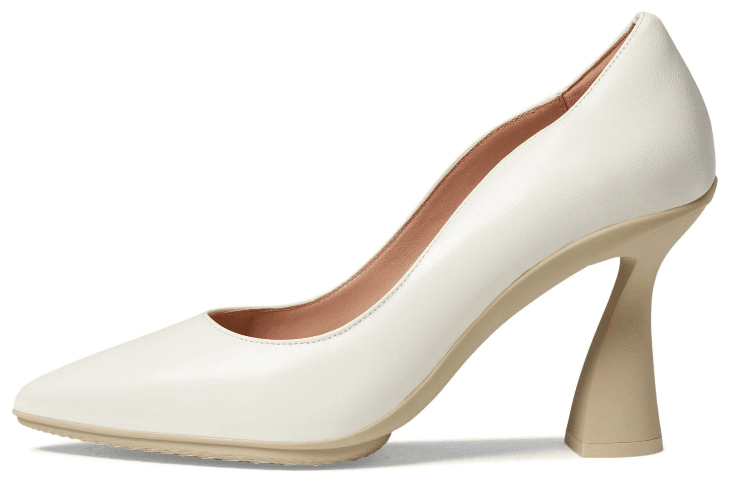 Cole Haan Grand Ambition York Pump 85 mm Ivory Leather Size 9 B - Thumbnail 2