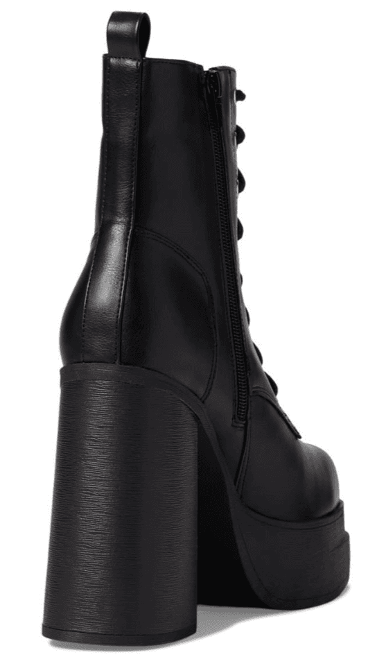 Steve Madden 9.5M Black Leather Persuade Bootie Ankle Boot - Thumbnail 2