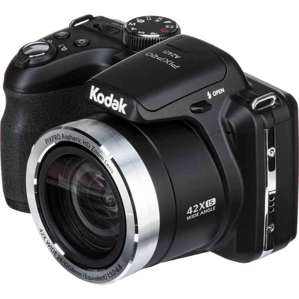 Kodak PIXPRO AZ421 16MP Digital Camera Black Bundle w/ Case, Battery & Tripod - Thumbnail 4