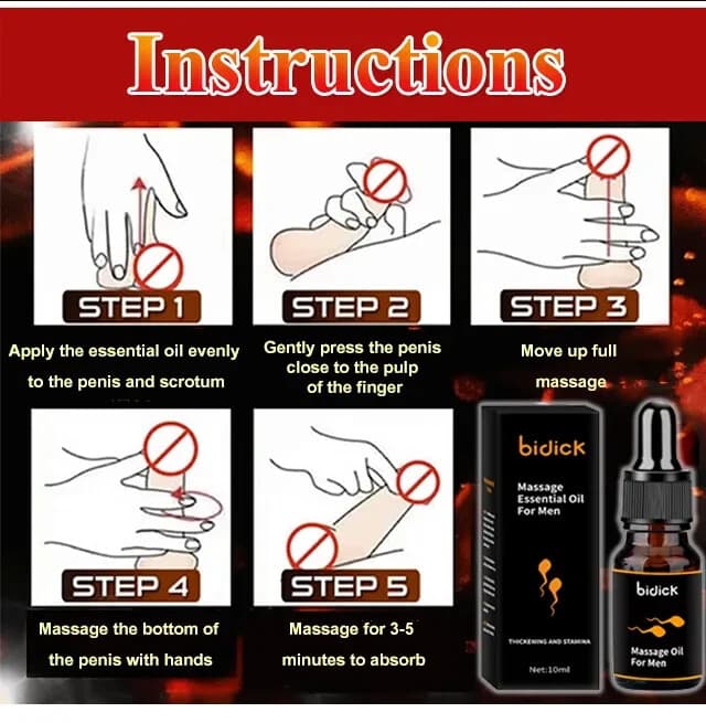 4 Pack Penis Male Enlargement Oil Grow Bigger Thicker Size - Thumbnail 7