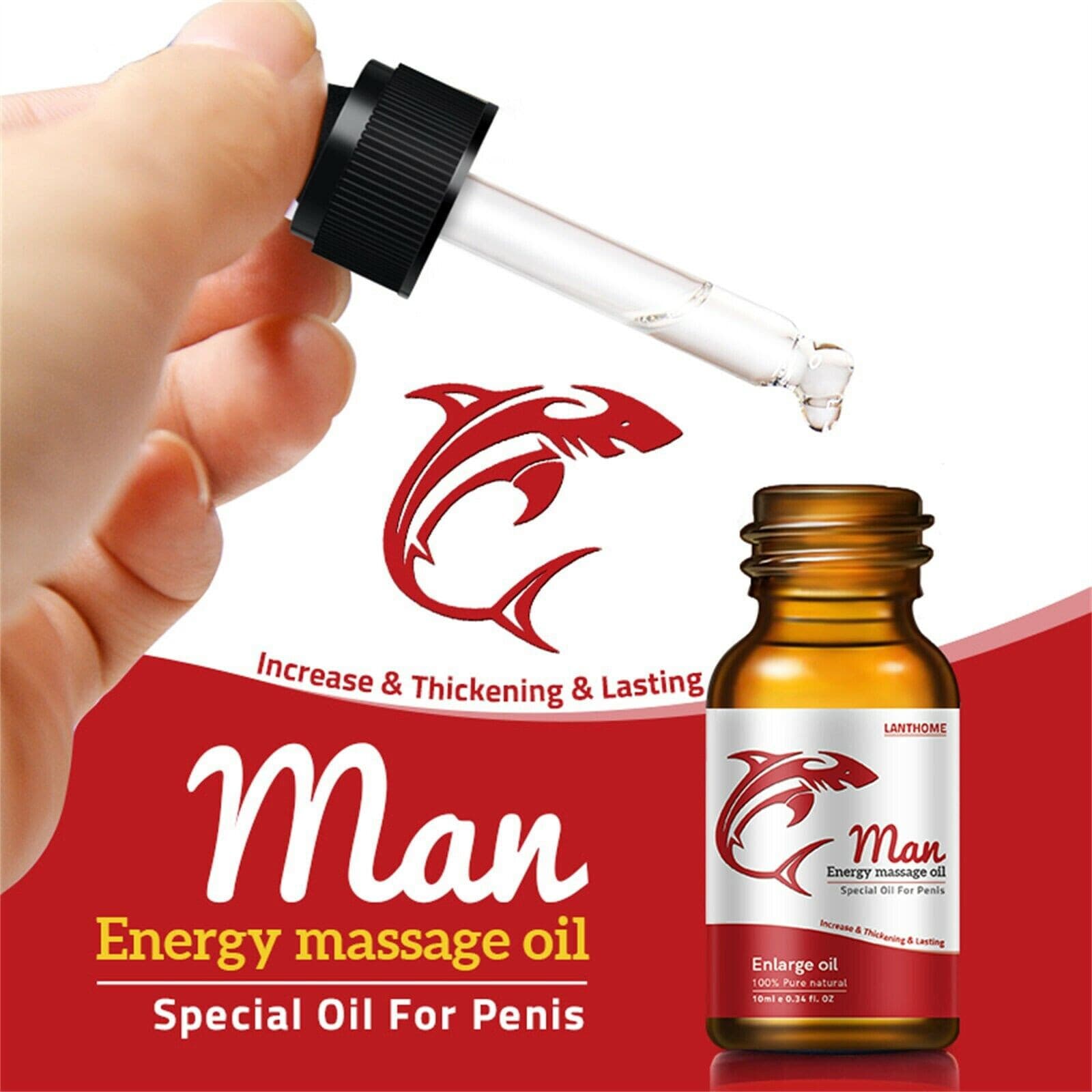 2 Pack 10ml Men Massage Oil Longer Thicker Enhancement Men Energy longer Care - Thumbnail 3
