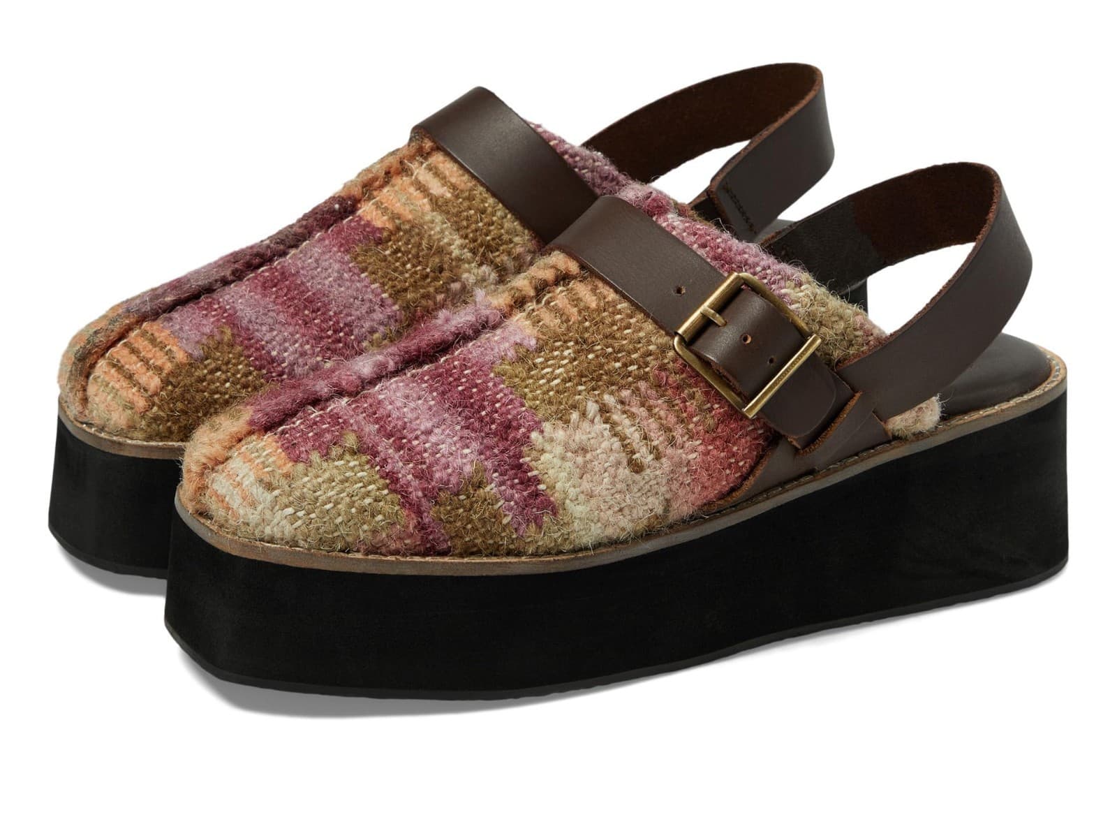 Free People Astrid Clog Platform Mule Mulberry Slingback Slide On Women's 8.5 M - Thumbnail 4