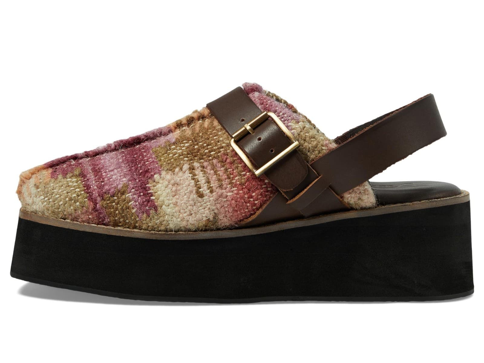Free People Astrid Clog Platform Mule Mulberry Slingback Slide On Women's 8.5 M - Thumbnail 2