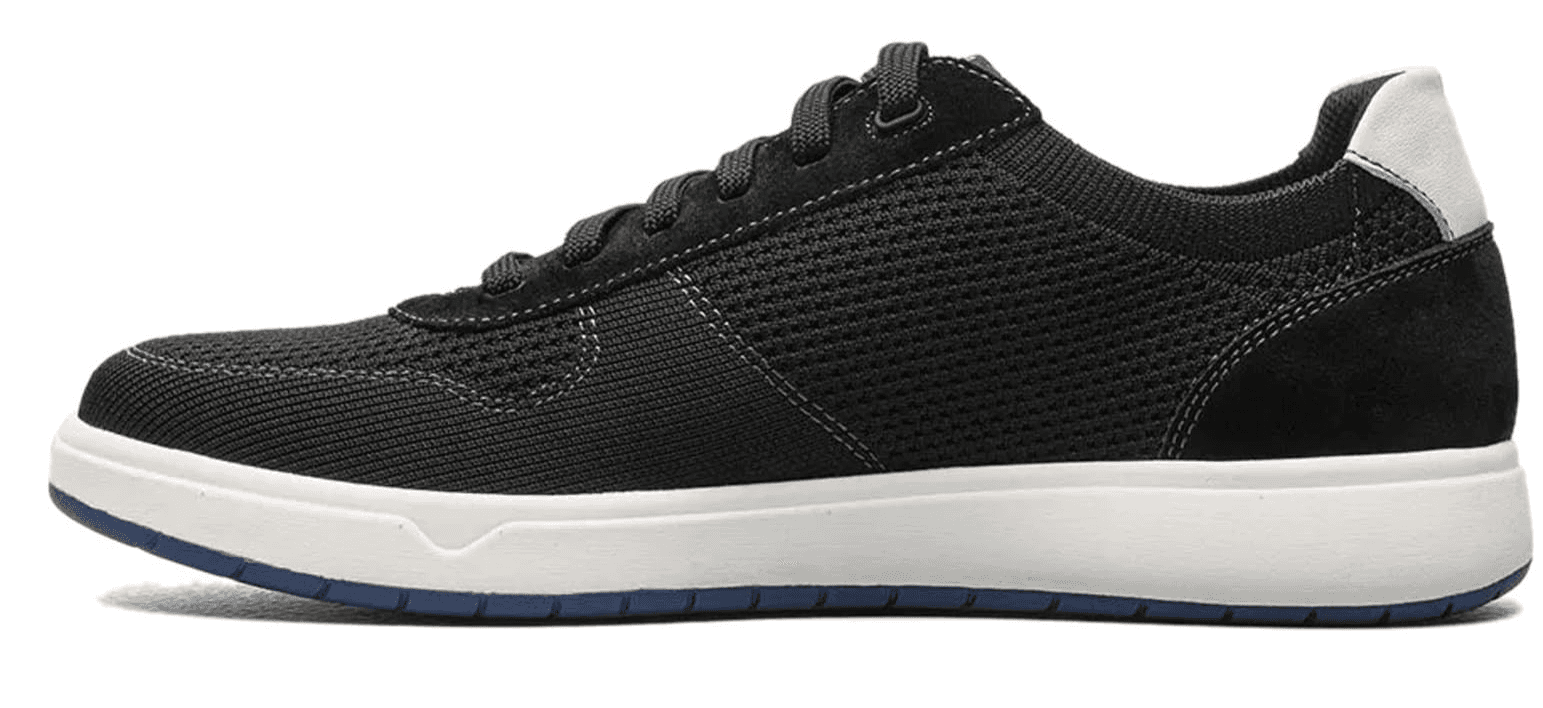 Florsheim Heist Knit 6-Eye Lace-Up Sneaker Black Knit/White Sole 9 Wide - Thumbnail 3