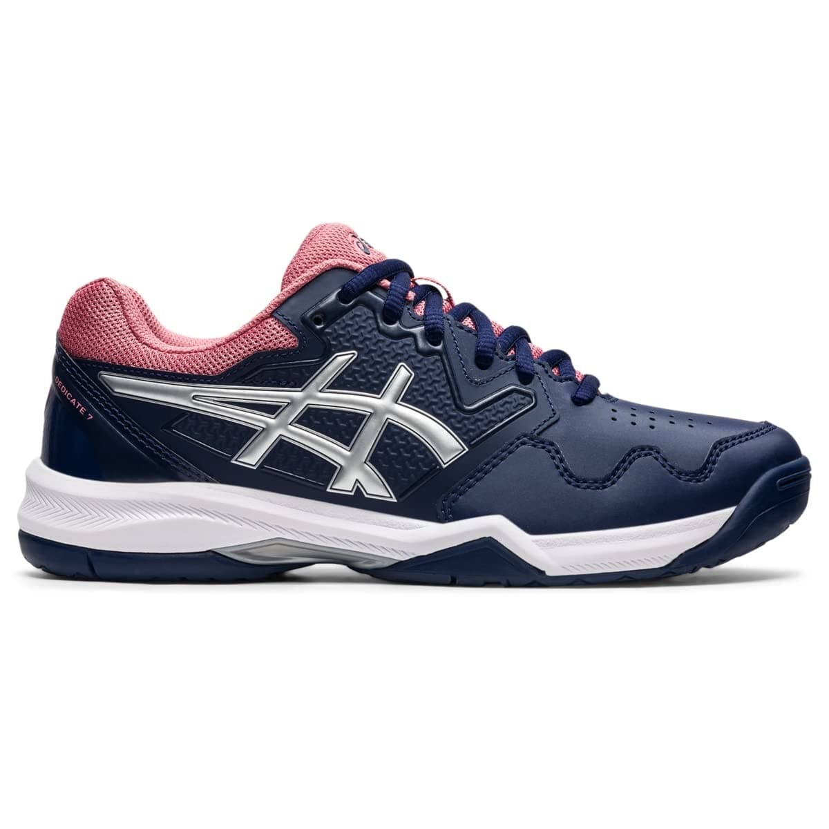 ASICS Women's Gel-Dedicate 7 Tennis Shoes, Peacoat/Pure Silver US 8 - Thumbnail 2