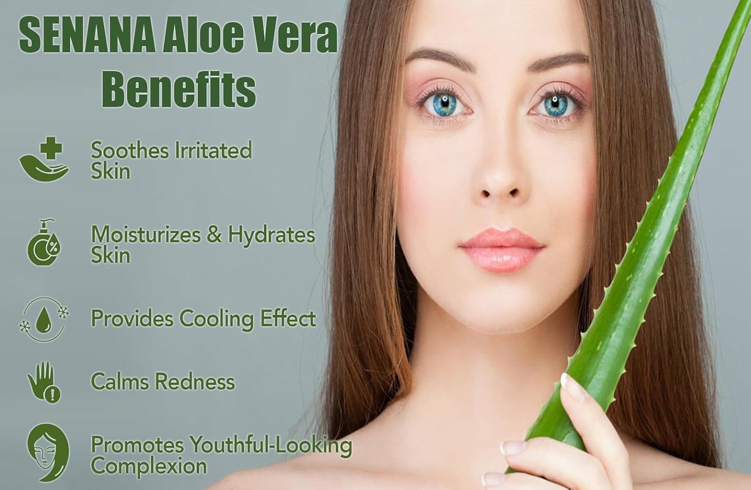 Aloe Vera Body Face Moisturizer Skin Care Dry Skin Anti Wrinkle Acne Scars - Thumbnail 4