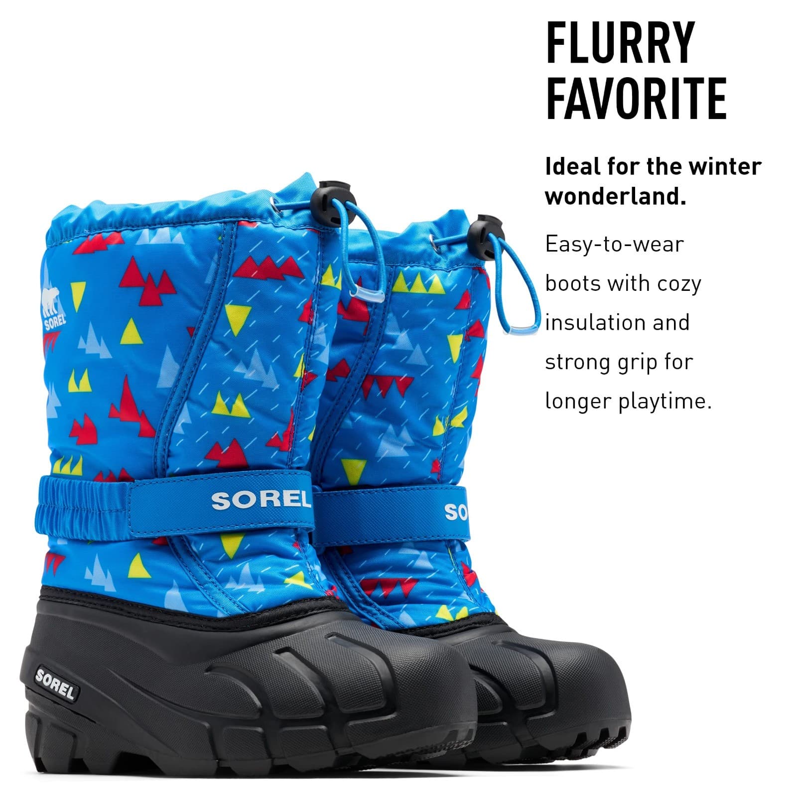 Sorel Childrens Flurry Print Boots 3084 Shoes Size 8 - Thumbnail 2