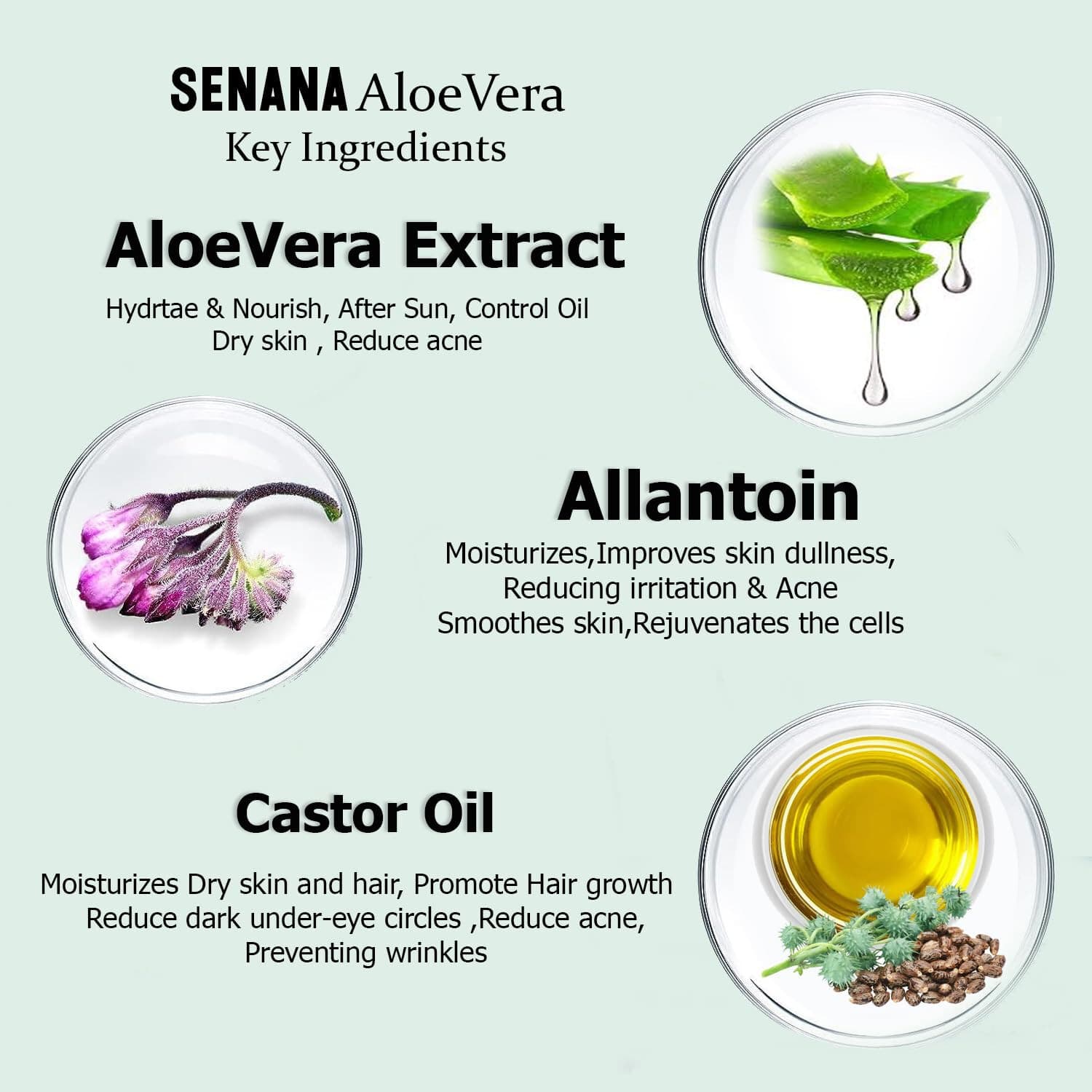 Aloe Vera Body Face Moisturizer Skin Care Dry Skin Anti Wrinkle Acne Scars - Thumbnail 9