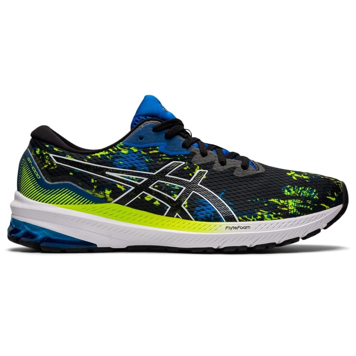 Asics GT-1000 11 Mens Running Shoes, Black/Electric Blue Size 11.5 M - Thumbnail 2