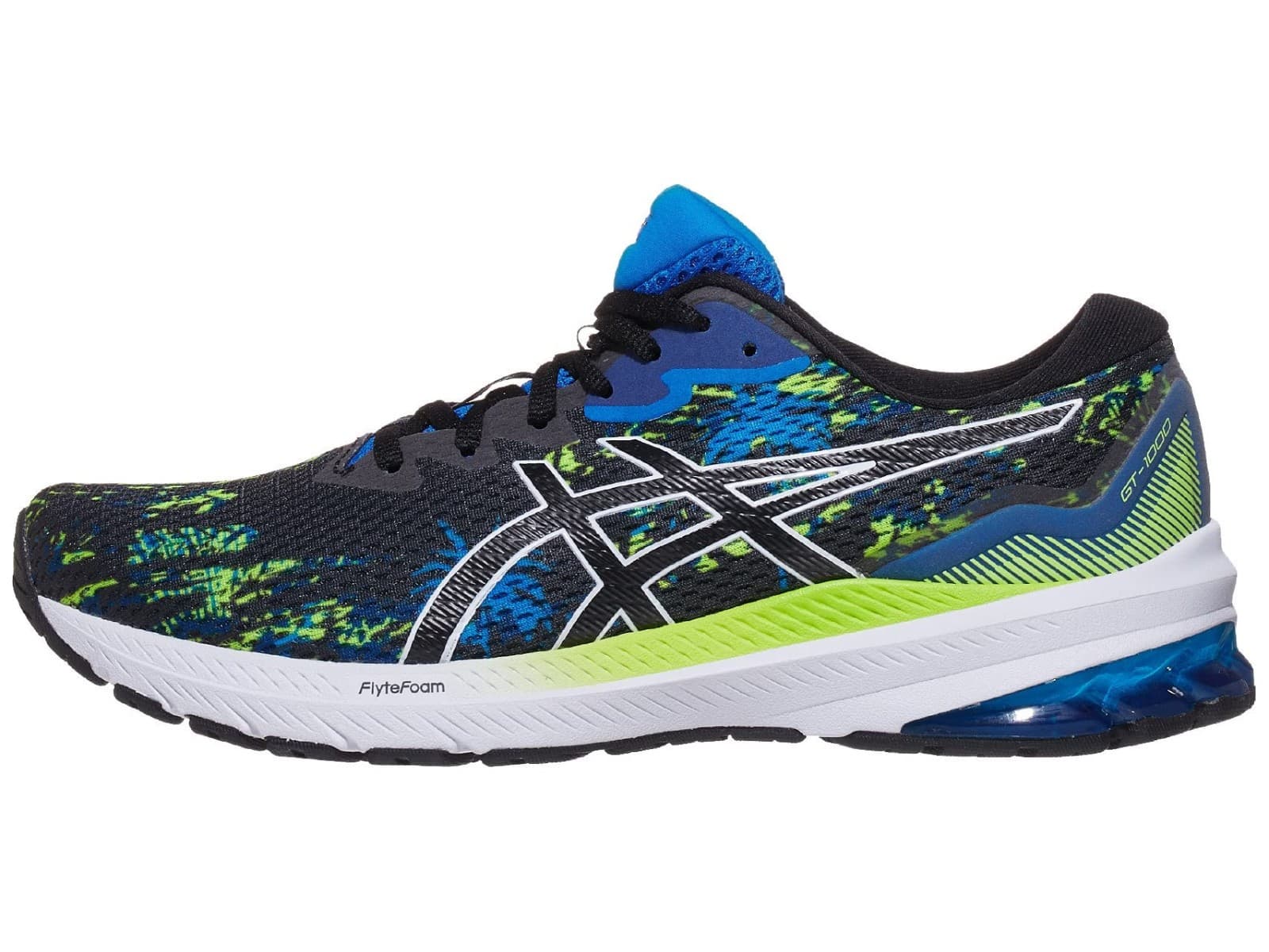 Asics GT-1000 11 Mens Running Shoes, Black/Electric Blue Size 11.5 M - Thumbnail 3