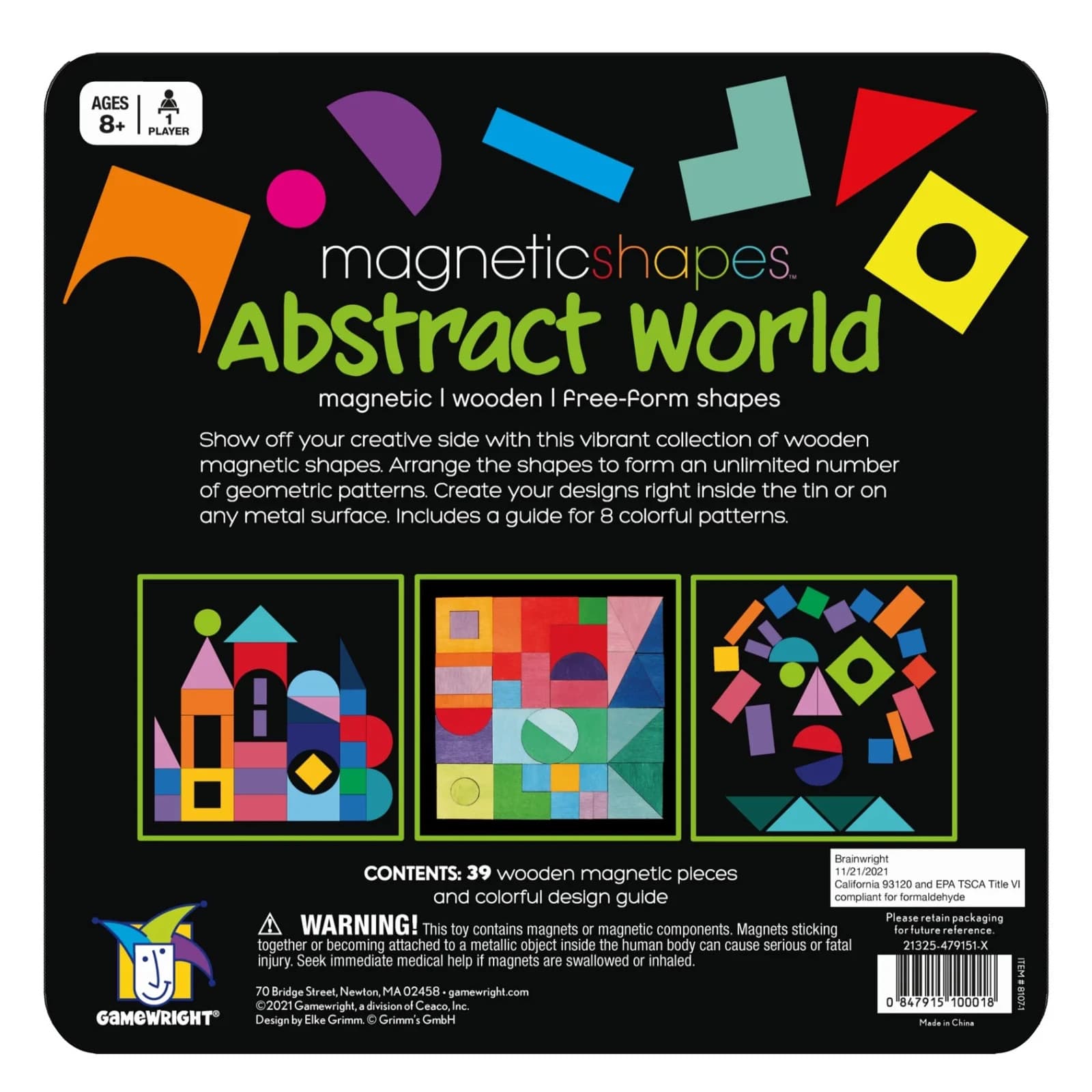 Magnetic Shapes Geo-Graphic Magnetic Wooden 69 Piece Puzzle Design Guide Book - Thumbnail 2