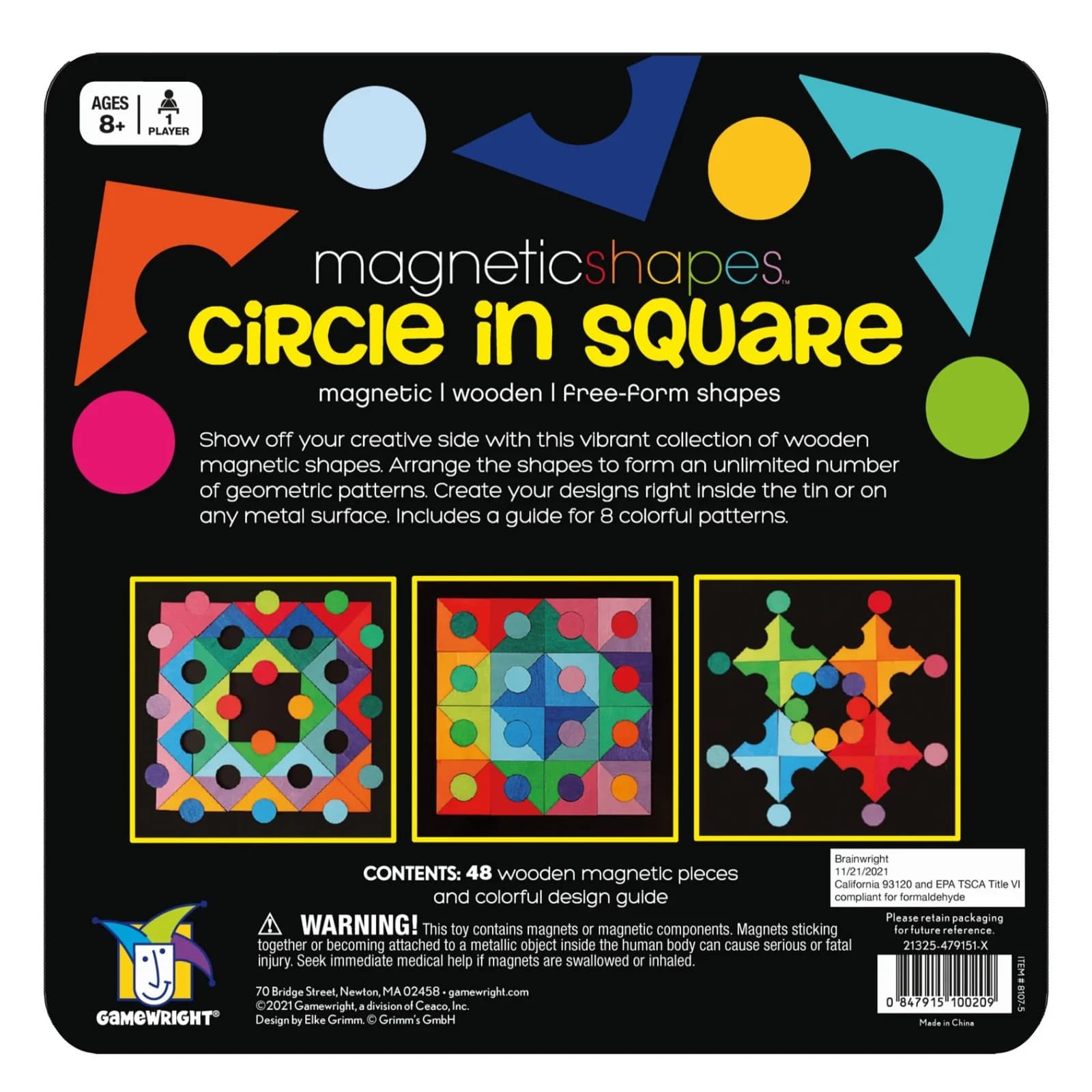 Magnetic Shapes Geo-Graphic Magnetic Wooden 69 Piece Puzzle Design Guide Book - Thumbnail 4