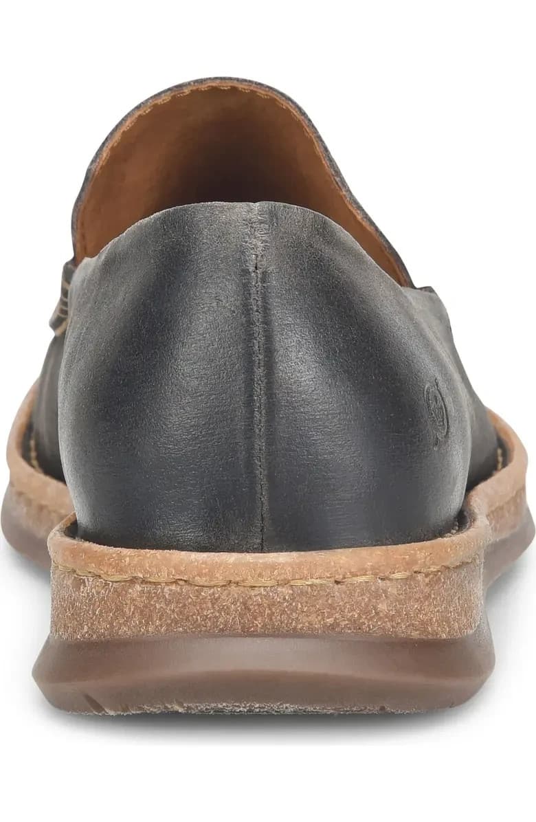 BORN Baylor Dark Grey Distressed Suede Slip On Loafers Shoes Men's size 9.5 M - Thumbnail 6