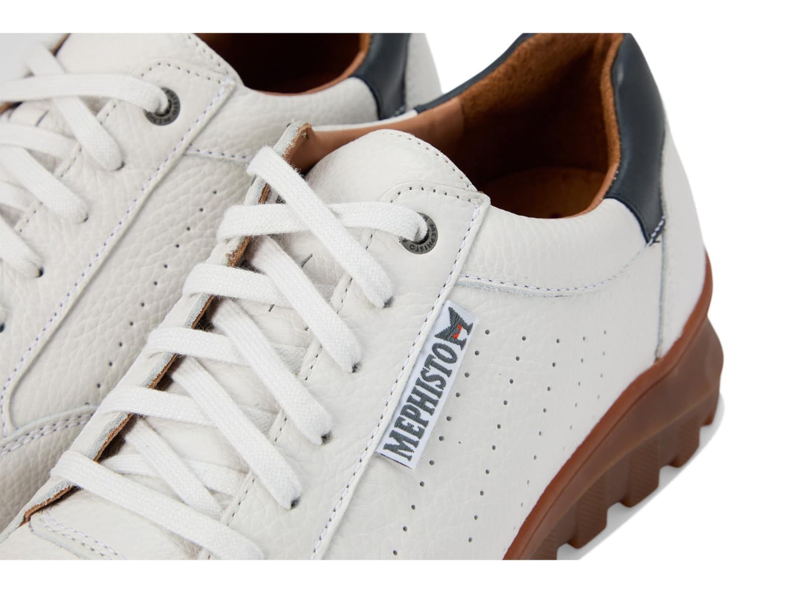 Mephisto Flynn White Comfort Walking Lace-up Shoe Men's US Sizes 8.5 M - Thumbnail 5