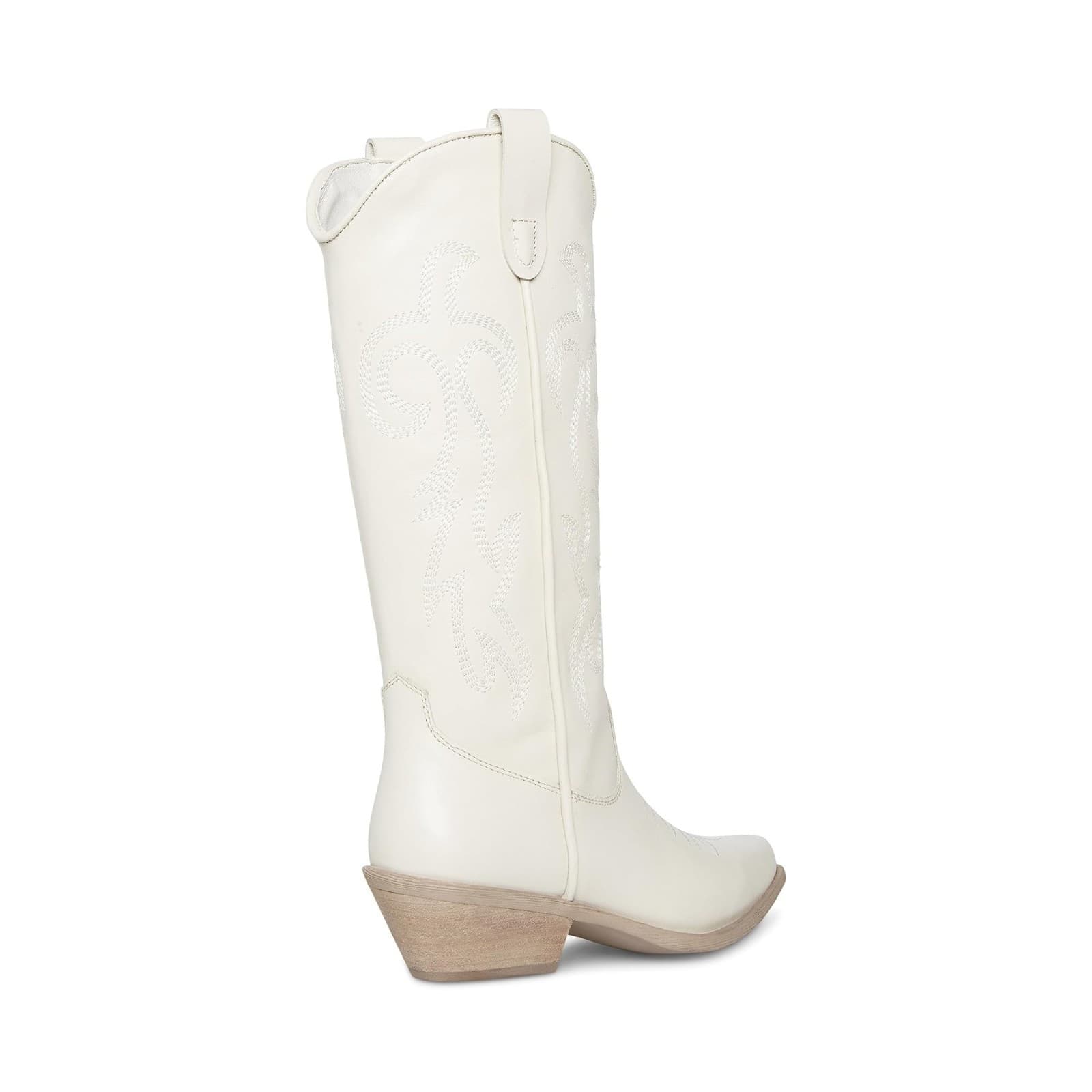 Steve Madden Windie Cowboy Boots 9.5 M Western Ivory Leather Prep Boho - Thumbnail 3