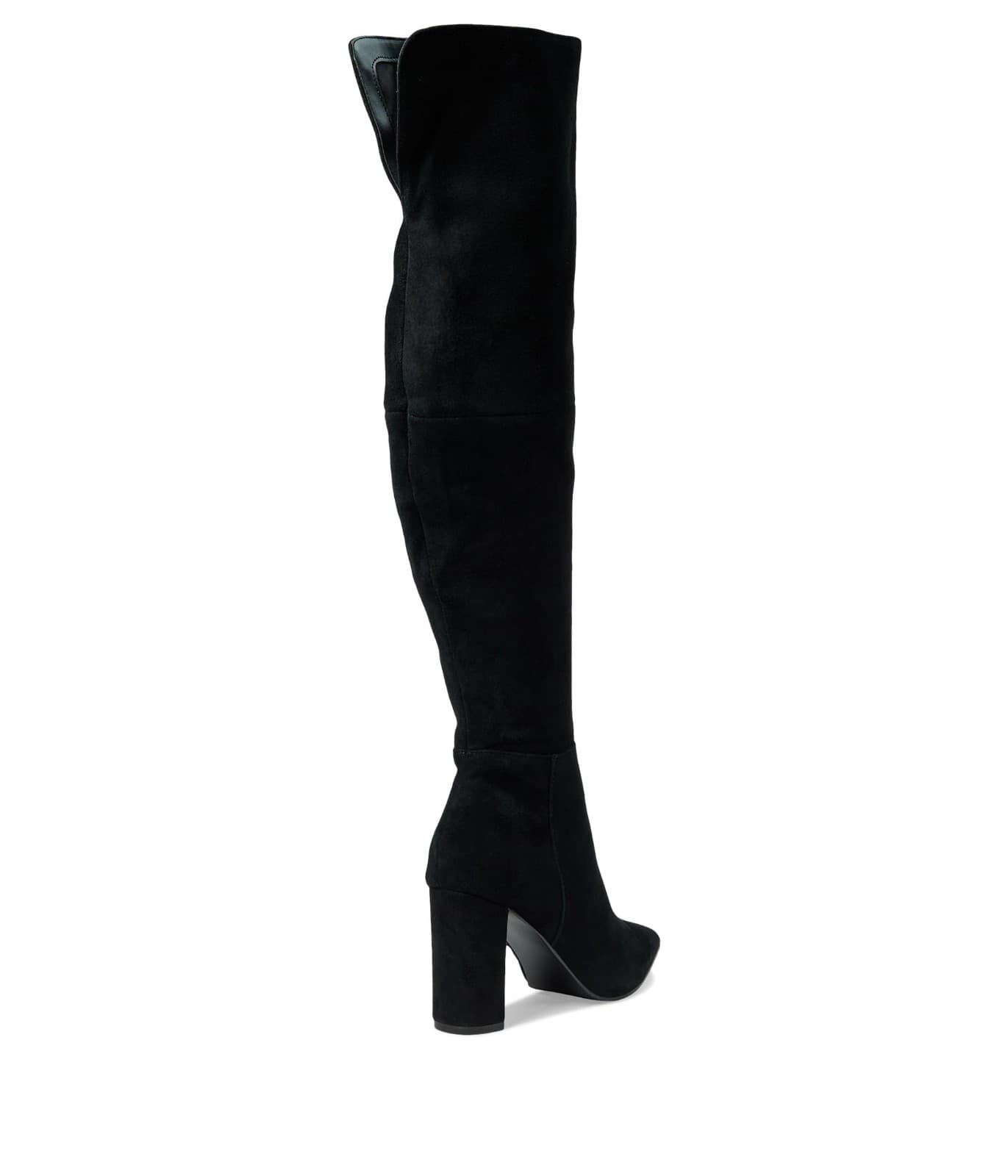 Steve Madden Blyss Thigh High Boot, Black Faux Suede Over The Knee Women’s 9M - Thumbnail 2