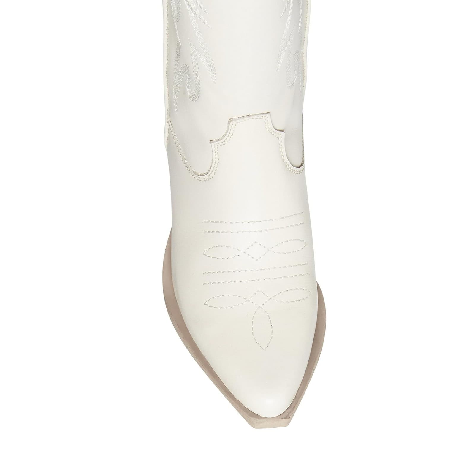 Steve Madden Windie Cowboy Boots 9.5 M Western Ivory Leather Prep Boho - Thumbnail 6