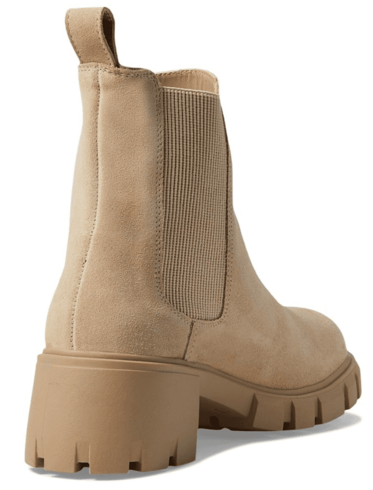 Steve Madden Women’s 8 Hola Chelsea Boot Sand Suede Lug Sole Chunky - Thumbnail 3