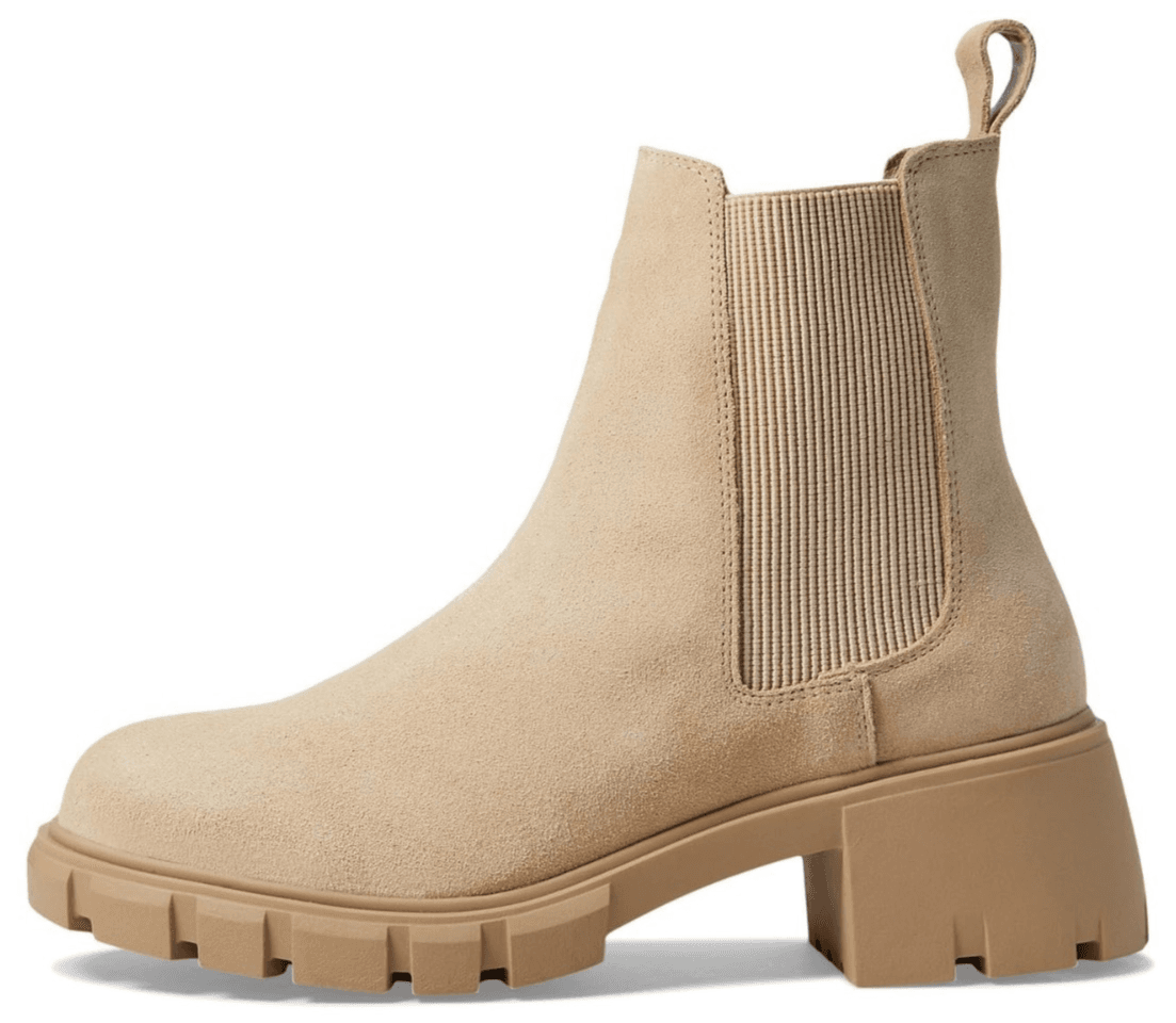 Steve Madden Women’s 8 Hola Chelsea Boot Sand Suede Lug Sole Chunky - Thumbnail 2