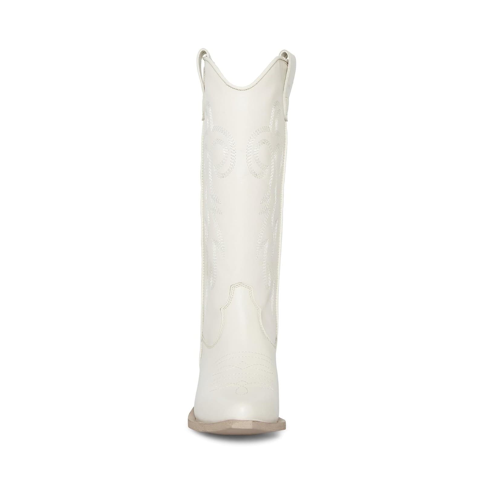 Steve Madden Windie Cowboy Boots 9.5 M Western Ivory Leather Prep Boho - Thumbnail 5