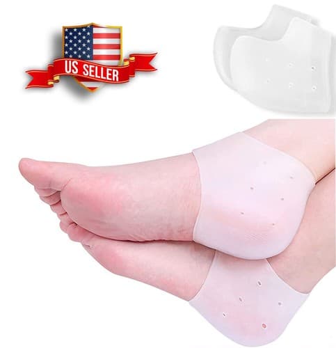 Unisex Heel Protectors Insoles Cracked Heels Feet Care Socks Sleeve Silicone Gel - Image 1