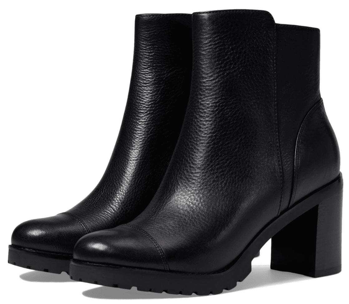 Cole Haan Women Foster Black Leather 80M Heeled Zip Ankle Boots Size 9 M - Image 1