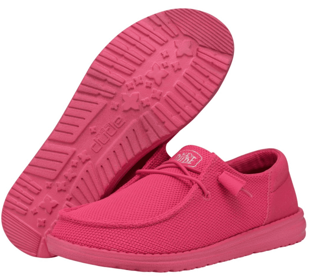 HEYDUDE Wendy Funk Mono Slip on Shoes Electric Pink Men 11 / Women 12 - Image 1