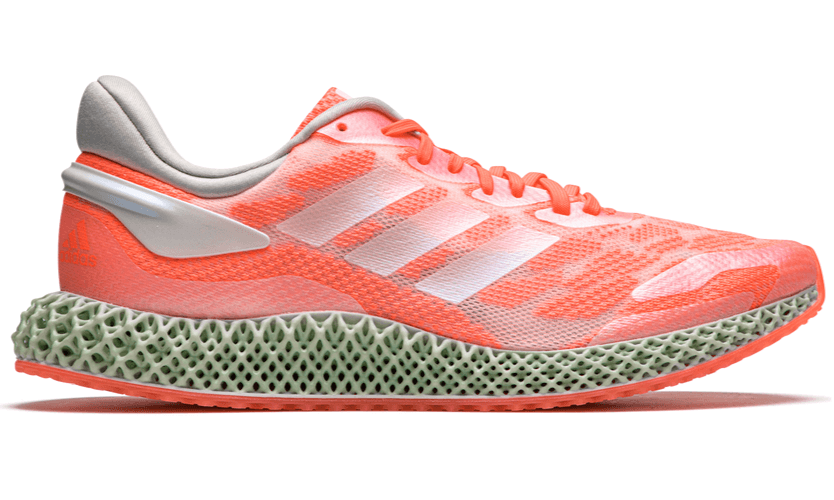 ADIDAS 4D RUN 1.0 FW6838 MEN'S RUNNING SHOE SIZE 12 Cloud White / Coral - Thumbnail 2