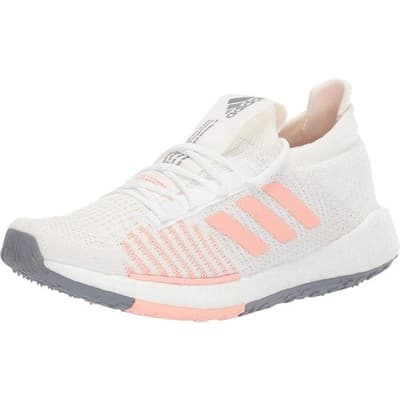 Adidas Women's Pulseboost HD Running Shoes, FU7341, White/Pink, Size 11.5 - Image 1