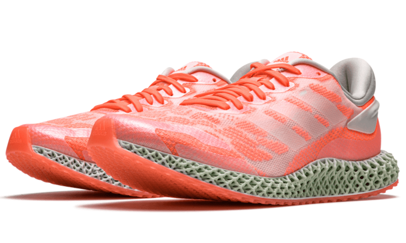 ADIDAS 4D RUN 1.0 FW6838 MEN'S RUNNING SHOE SIZE 12 Cloud White / Coral - Image 1