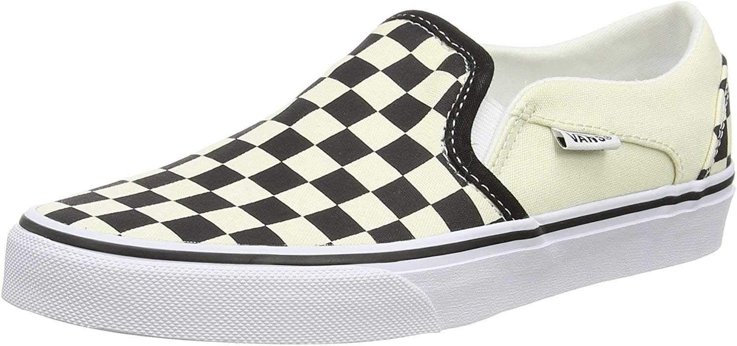 VANS Womens CLASSIC SLIP ON CHECKERBOARD VN000VOSAPK BLACK/ WHITE US 9 M - Thumbnail 4