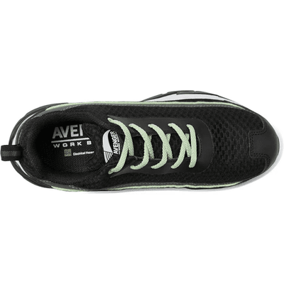 Avenger Women Work Boots Electra ,Slip-resistant ,EH Safety Black Green 9 D Wide - Thumbnail 5