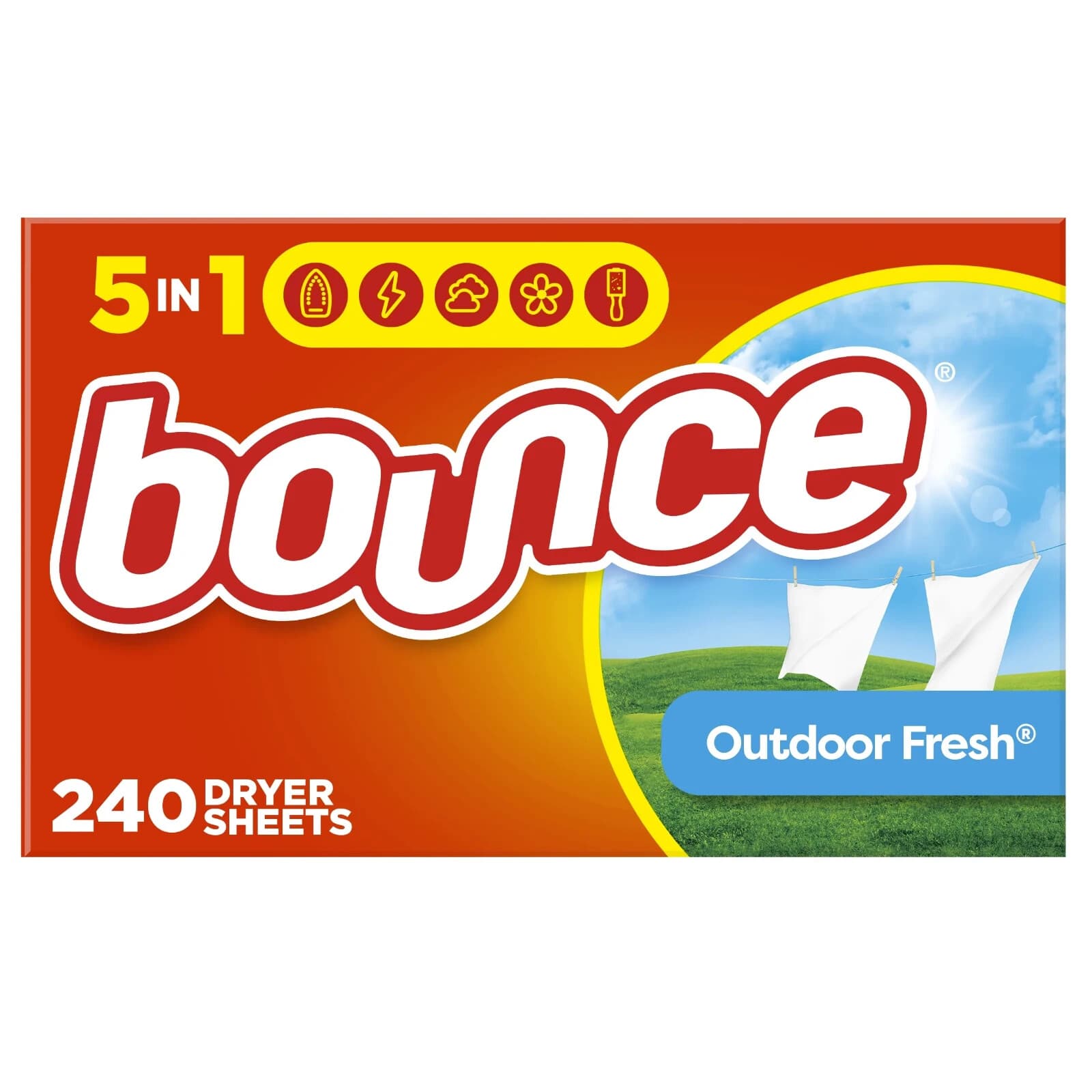 Bounce Dryer Sheets Laundry Fabric Softener Sheets , Outdoor Fresh, 480 Count - Thumbnail 12