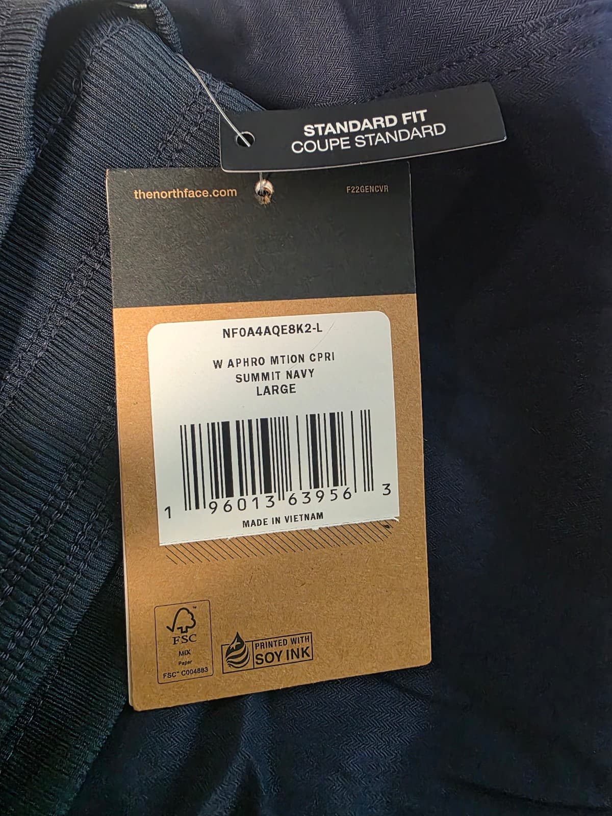 The North Face Women's Aphrodite Motion Capris Summit Navy Large Regular - Thumbnail 4